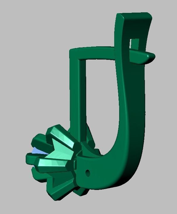 Earring 3D model 3D printable model 0021 Free 3D print model_18