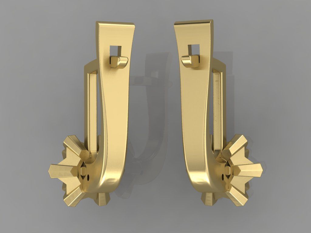Earring 3D model 3D printable model 0021 Free 3D print model_13