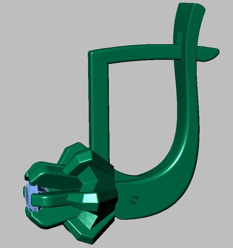 Earring 3D model 3D printable model 0021 Free 3D print model_19