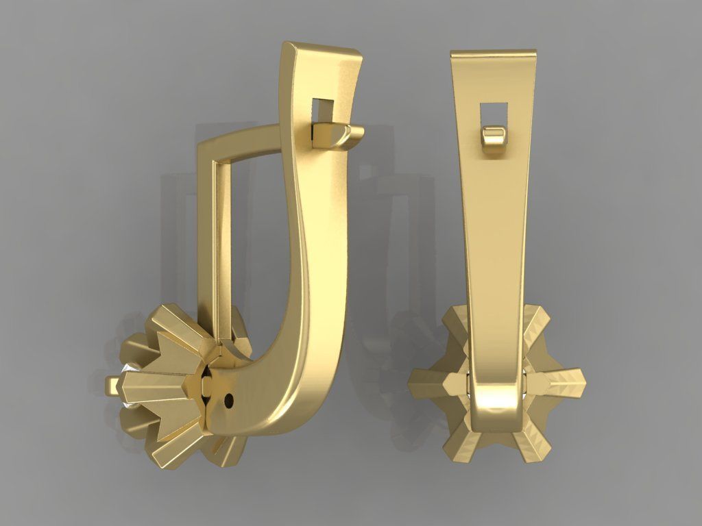 Earring 3D model 3D printable model 0021 Free 3D print model_14