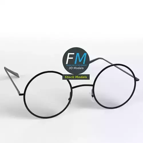 Glasses round 3D model