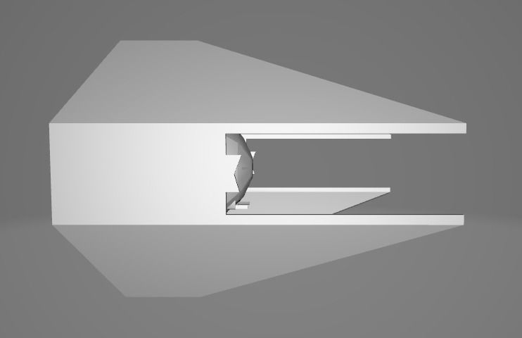 STAR WARS Tie Interceptor Space Ship - Low Poly Game - FBX Model Low-poly 3D model_3