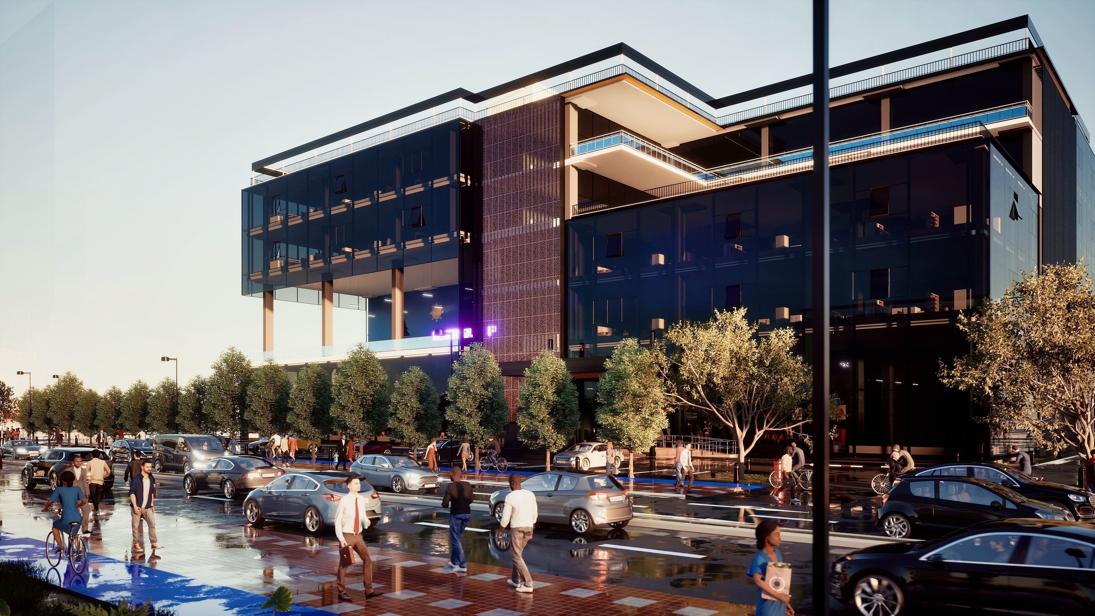 Native Revit Commercial Building 3D model_1