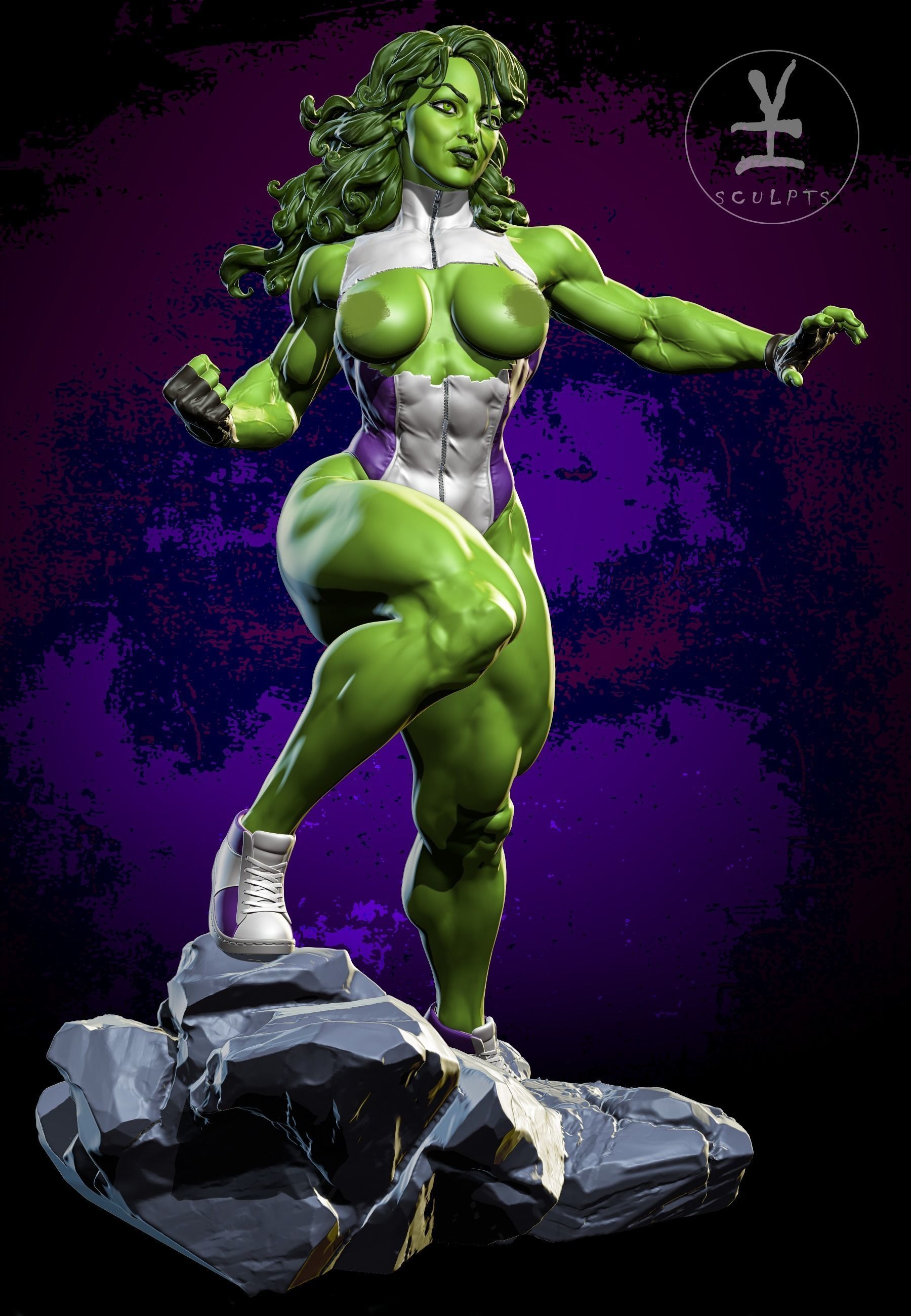 She Hulk with NSFW  3D print model_3