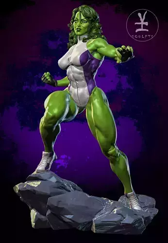 She Hulk with NSFW  3D print model