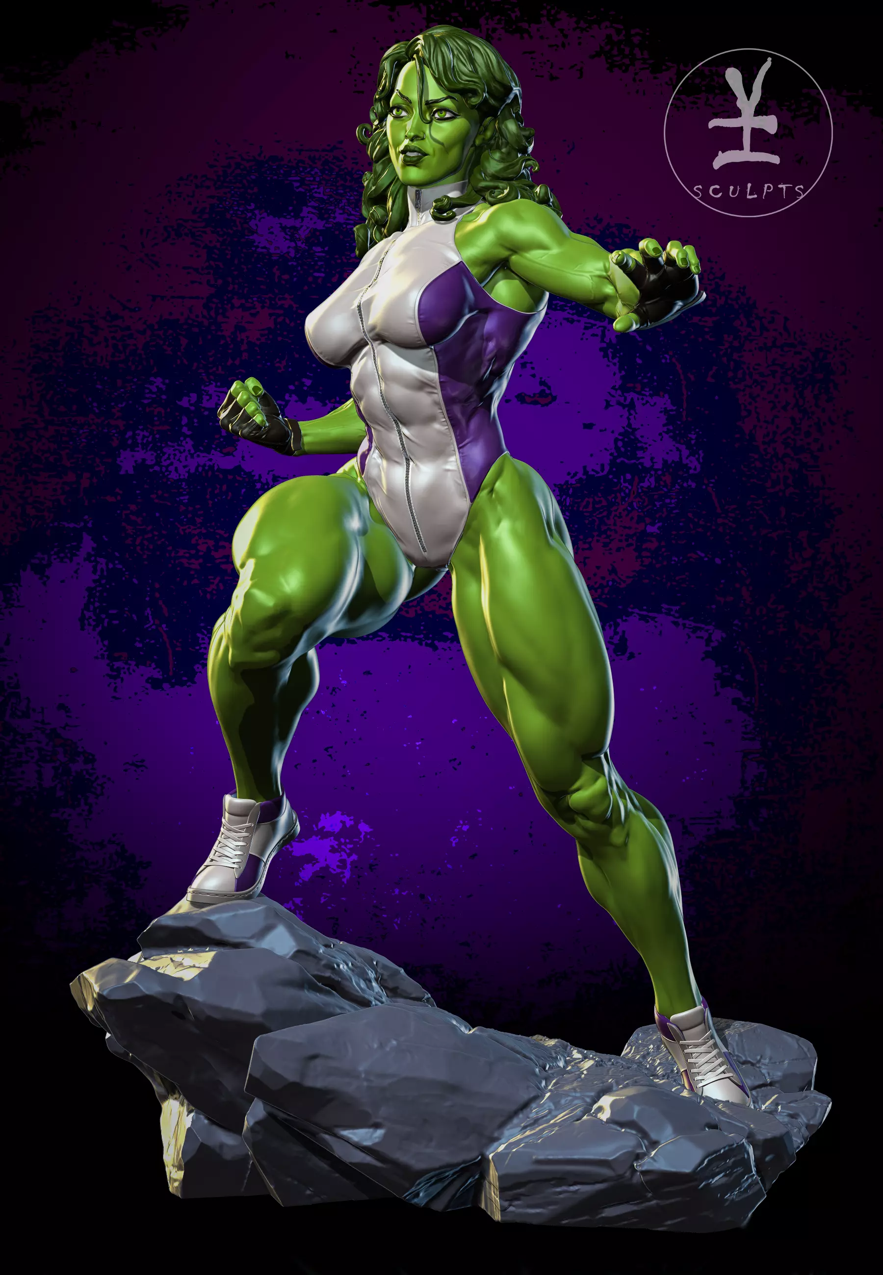 She Hulk with NSFW  3D print model_0