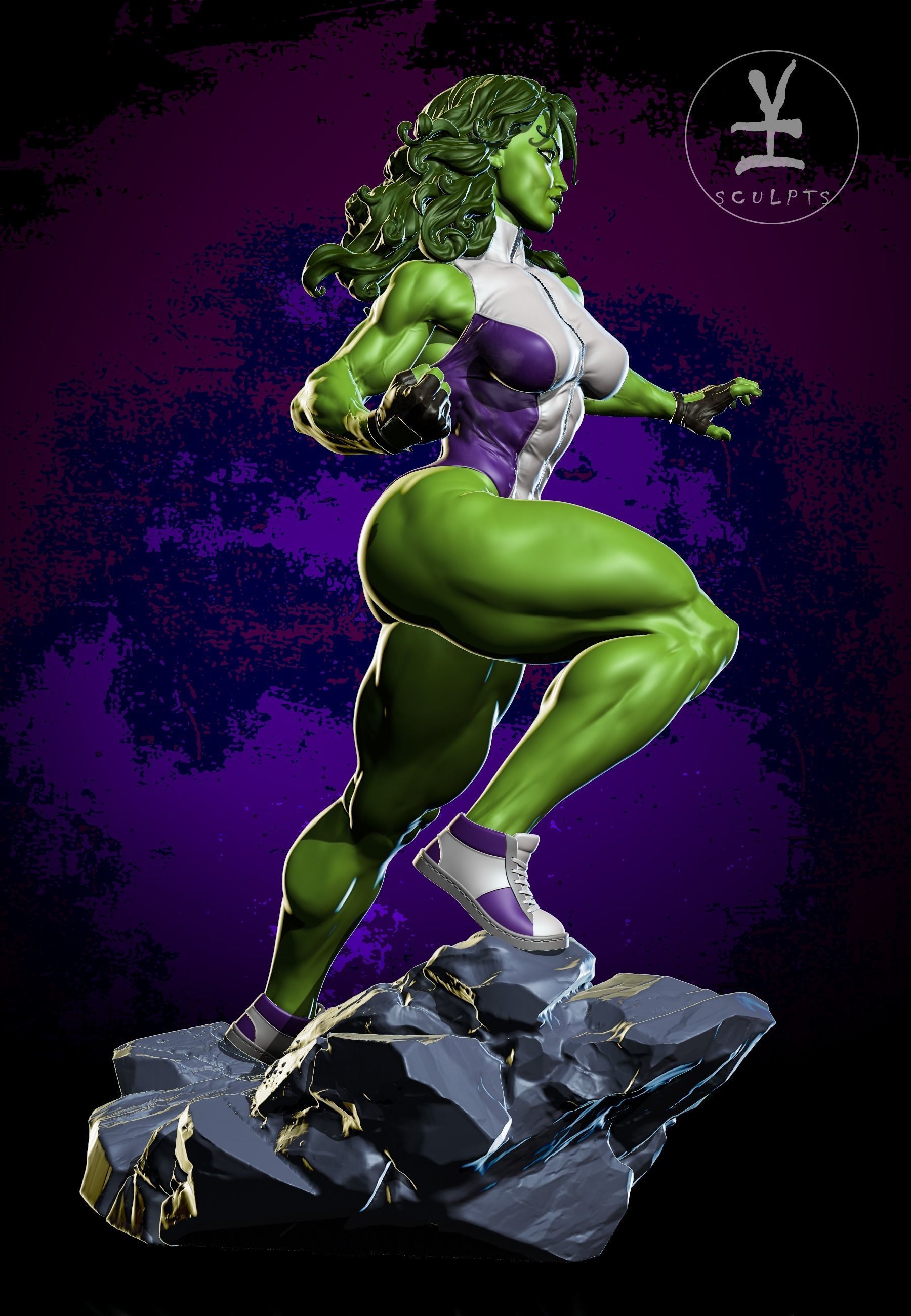 She Hulk with NSFW  3D print model_1