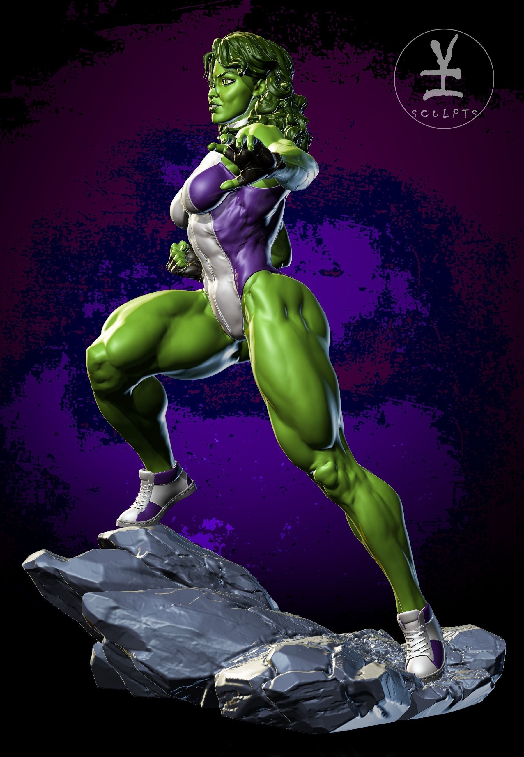 She Hulk with NSFW  3D print model_2