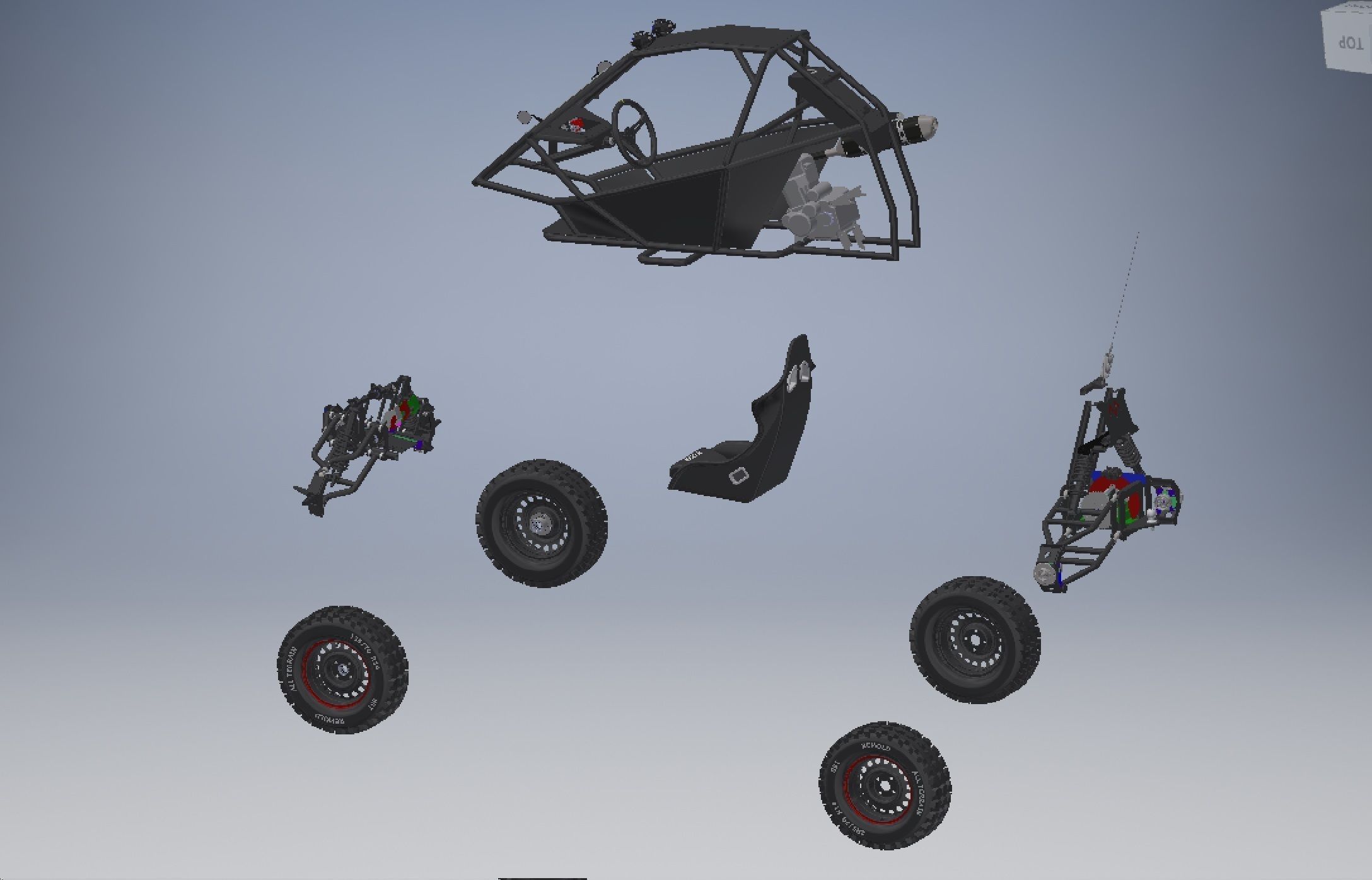 kart cross 250cc off road vehicle 3D model_18