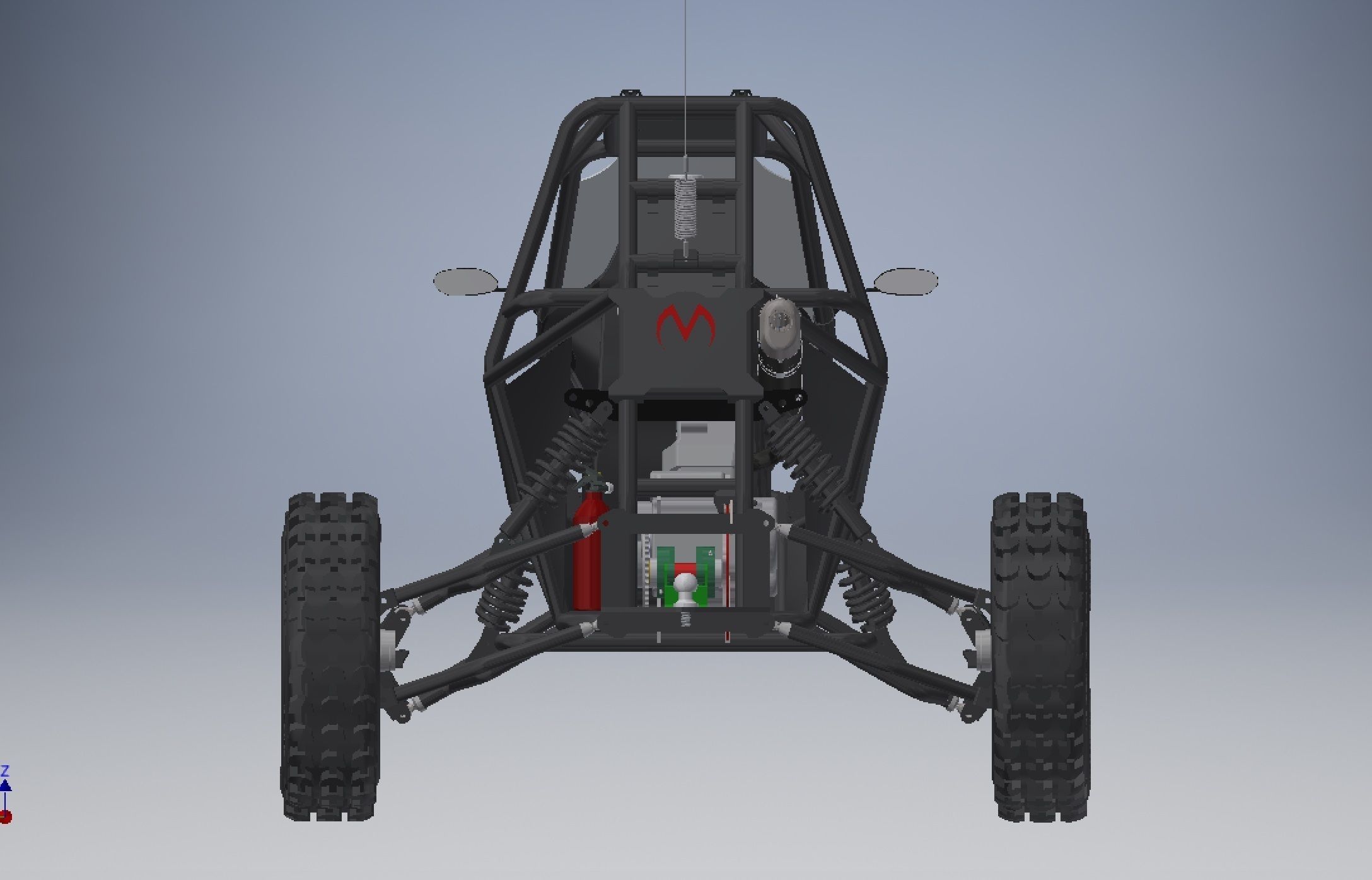 kart cross 250cc off road vehicle 3D model_9