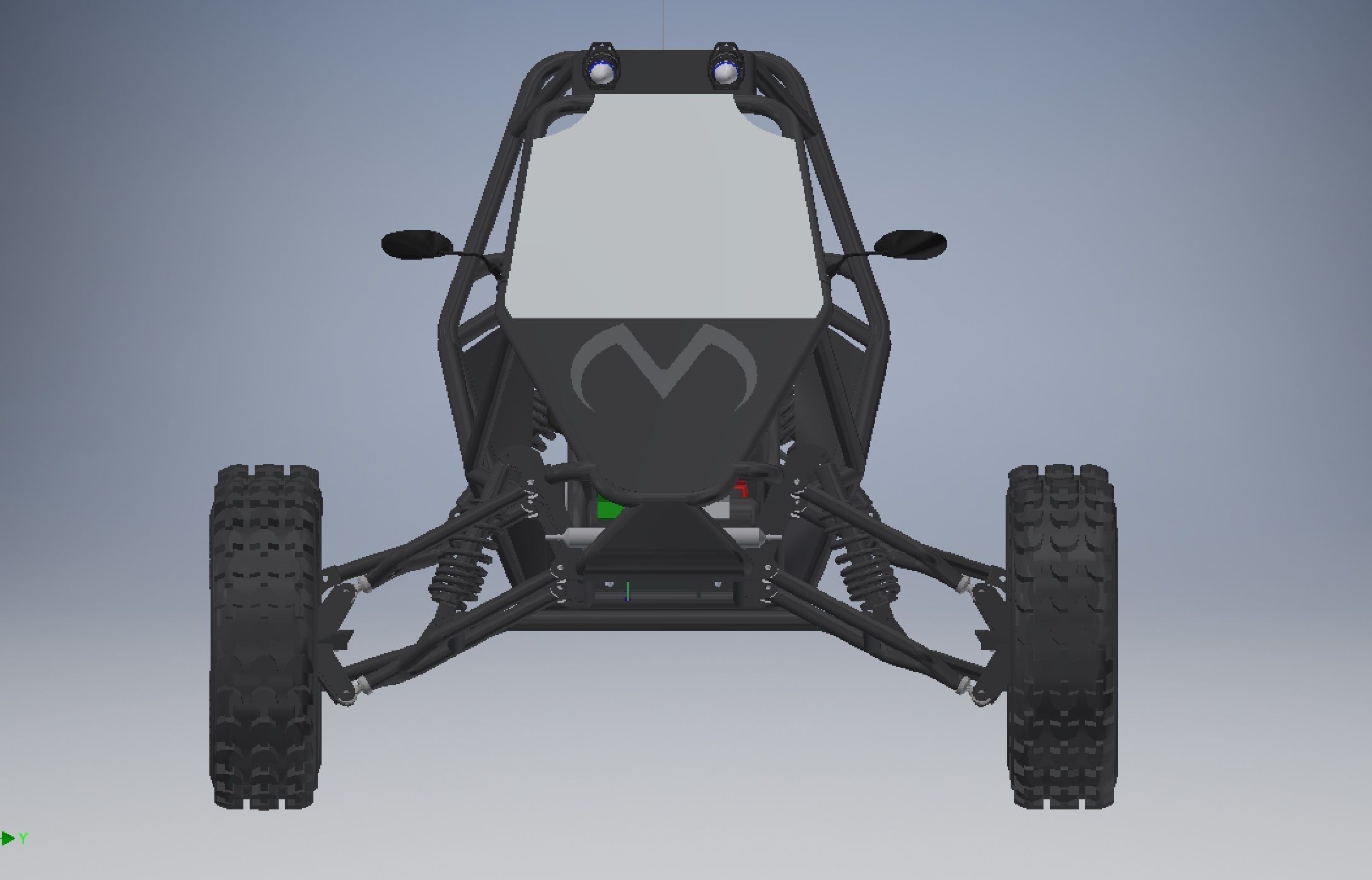 kart cross 250cc off road vehicle 3D model_17