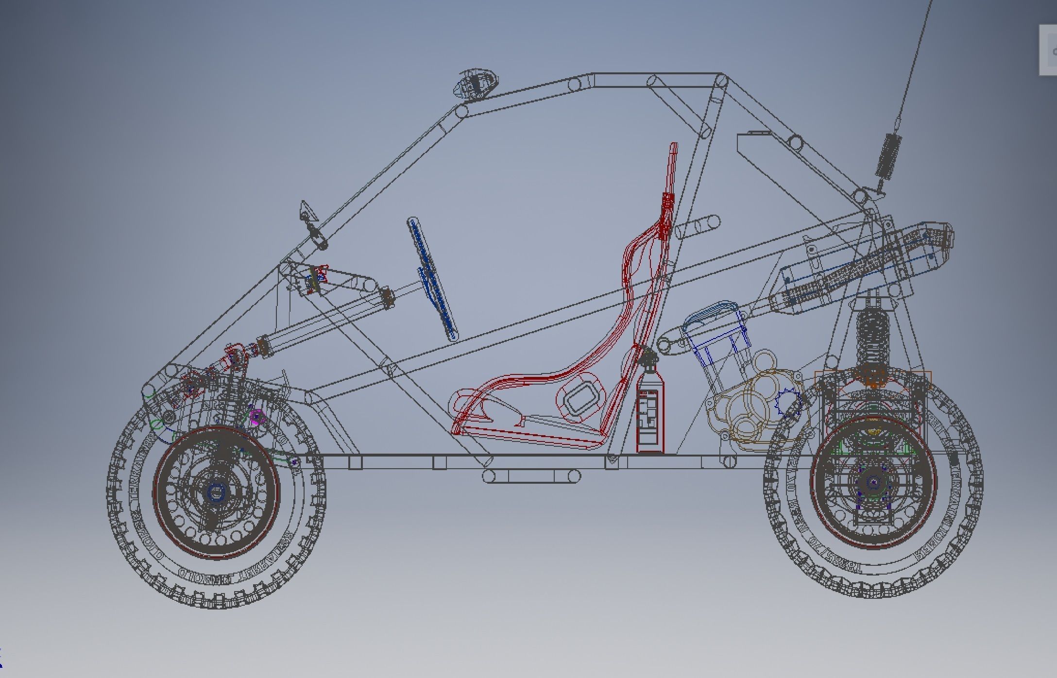 kart cross 250cc off road vehicle 3D model_13
