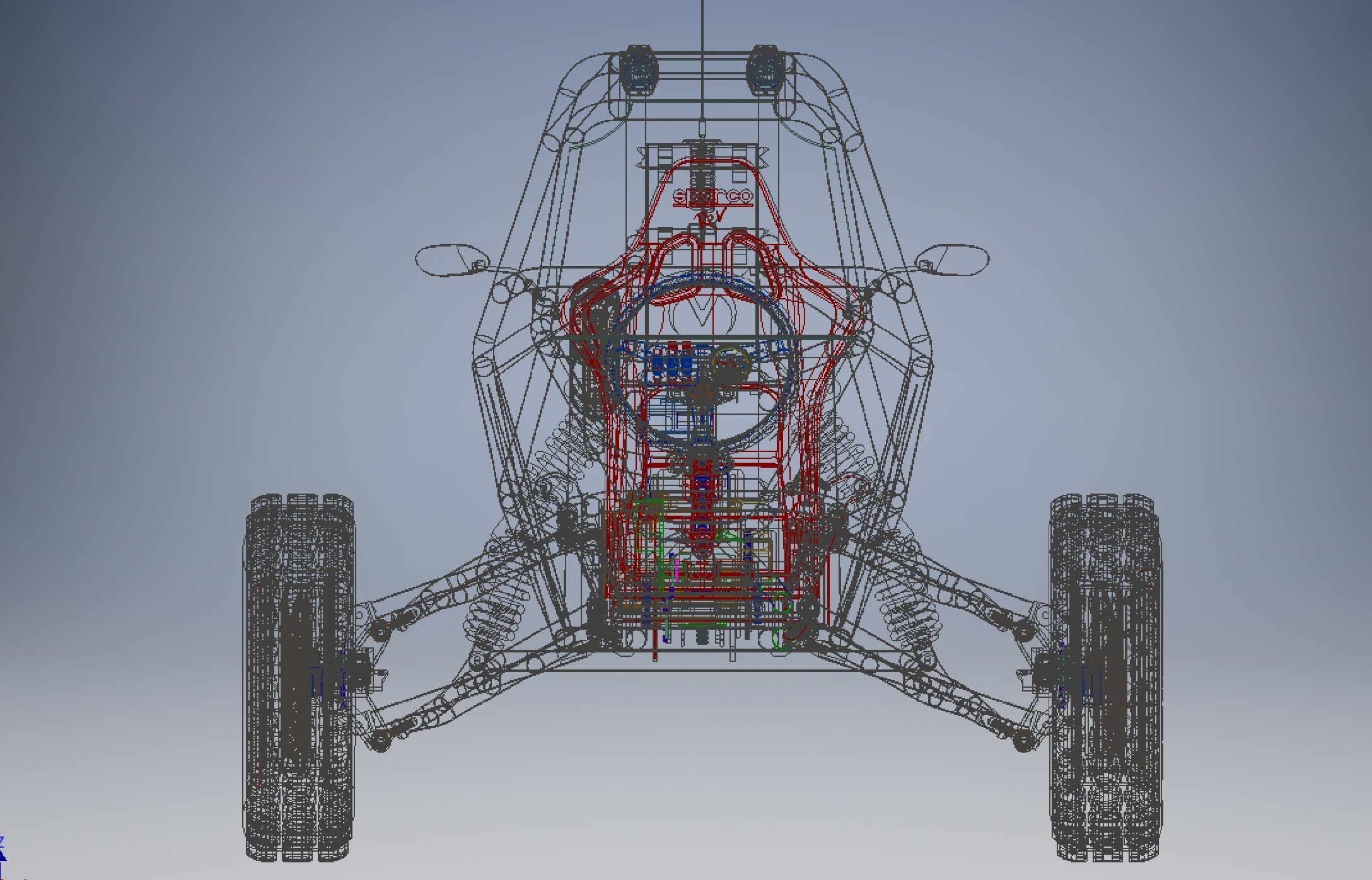 kart cross 250cc off road vehicle 3D model_11