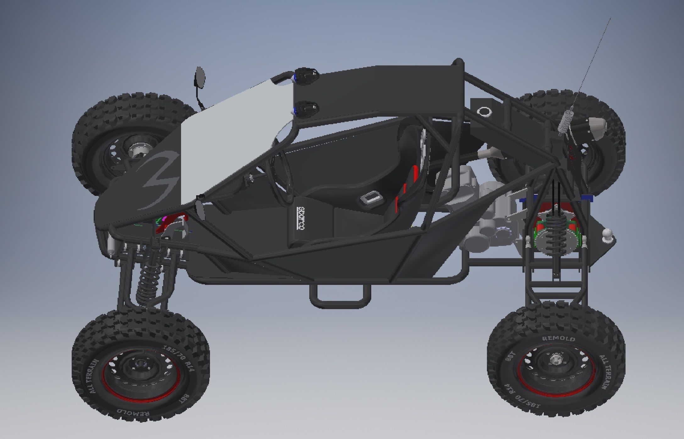 kart cross 250cc off road vehicle 3D model_5