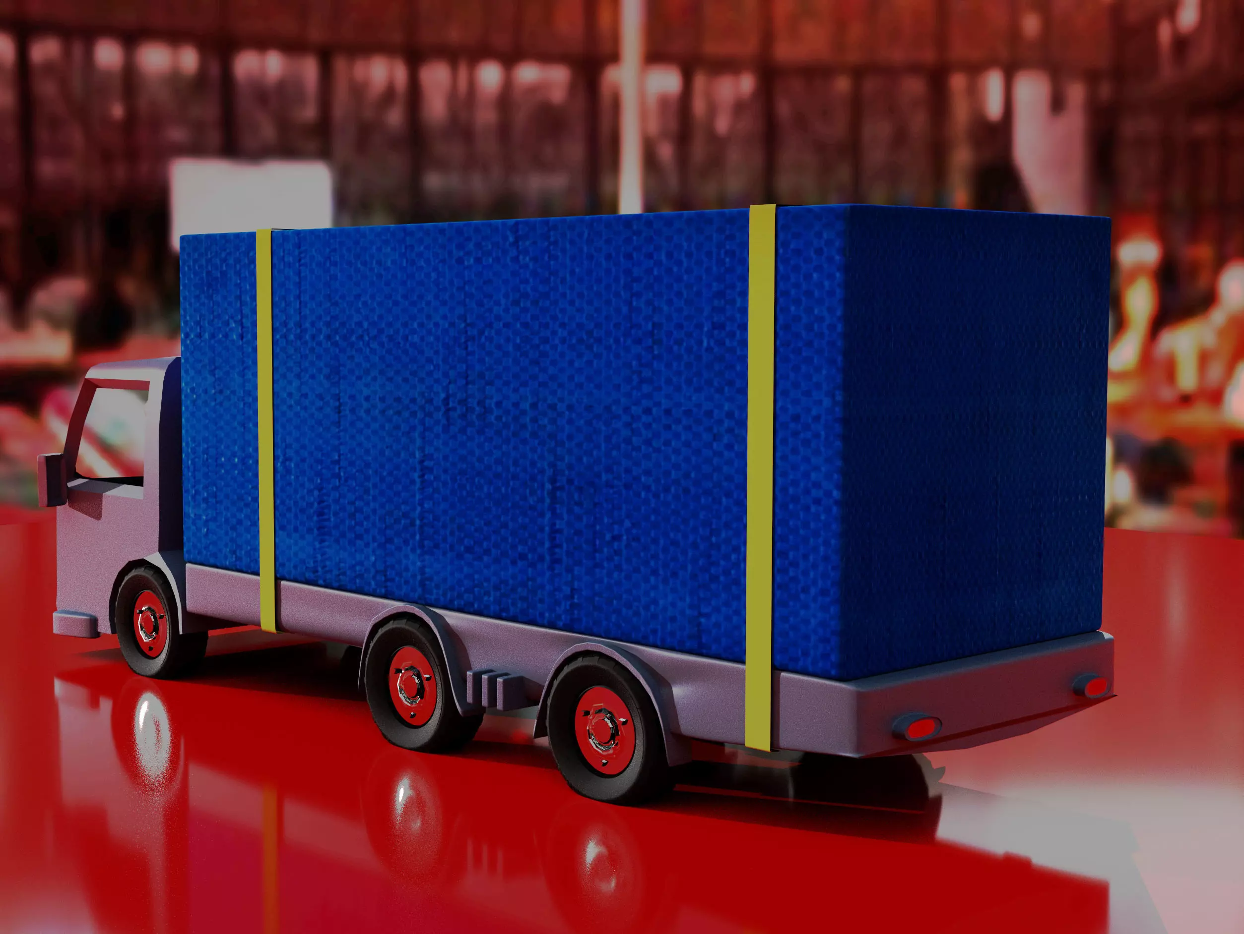 truck 3d on table Free 3D model_0