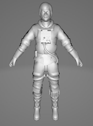 STAR WARS Luke Skywalker Low Poly Game Battlefield FBX MODEL Low-poly 3D model
