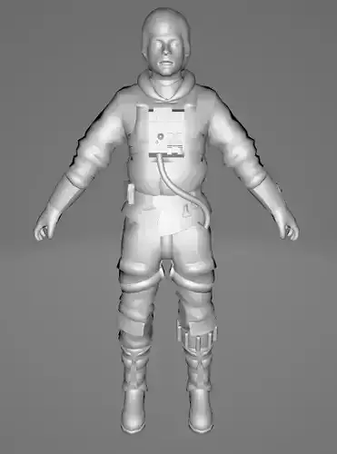 STAR WARS Luke Skywalker Low Poly Game Battlefield FBX MODEL