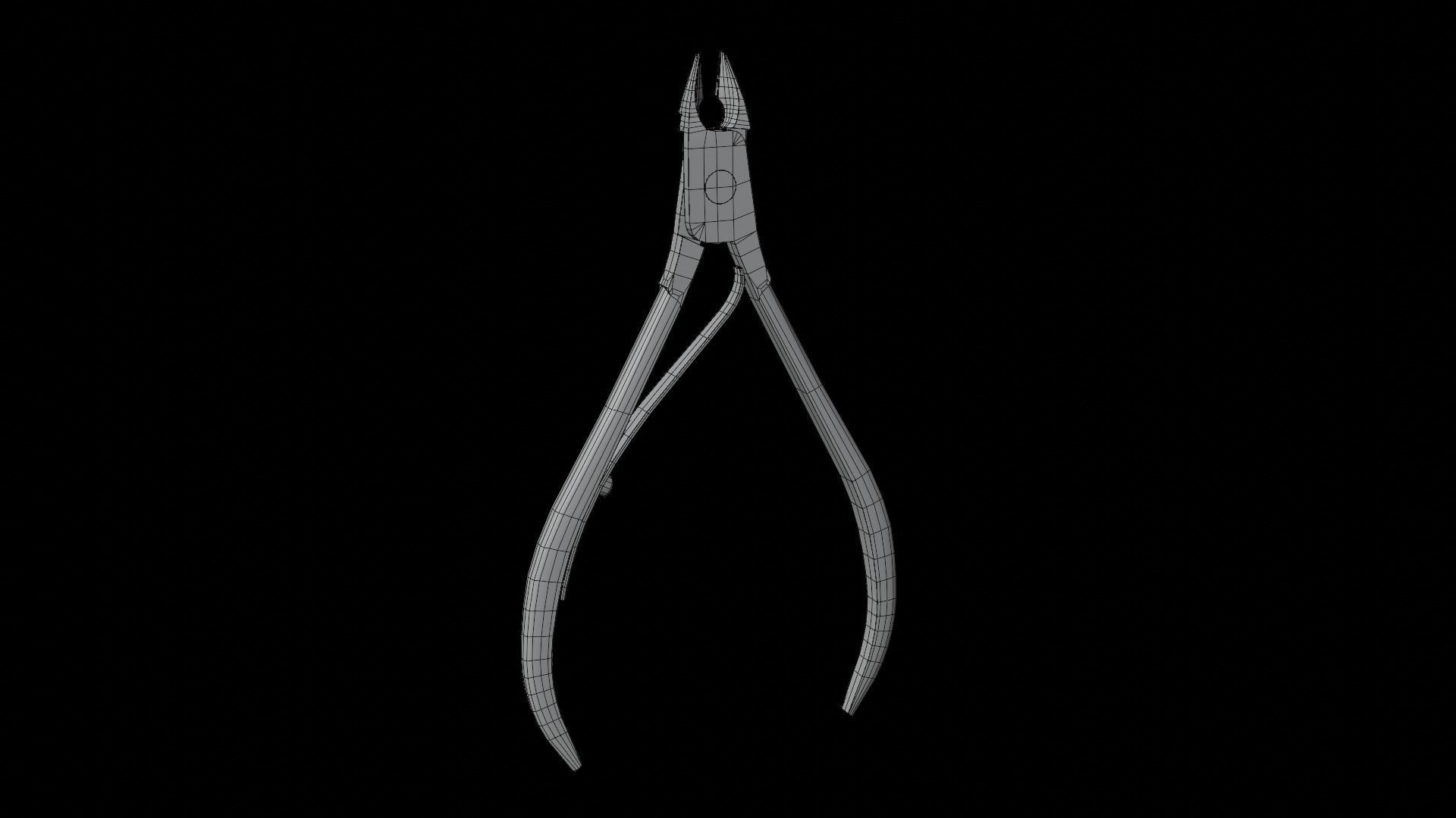 Cuticle Nipper Low-poly 3D model_16