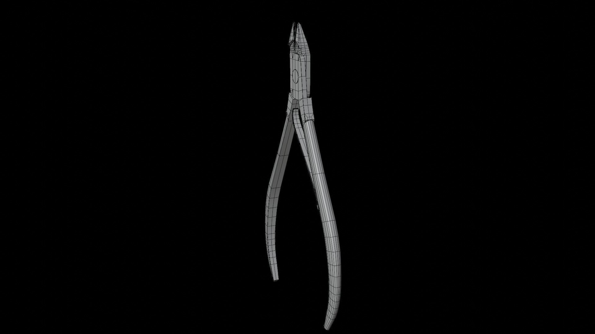 Cuticle Nipper Low-poly 3D model_15