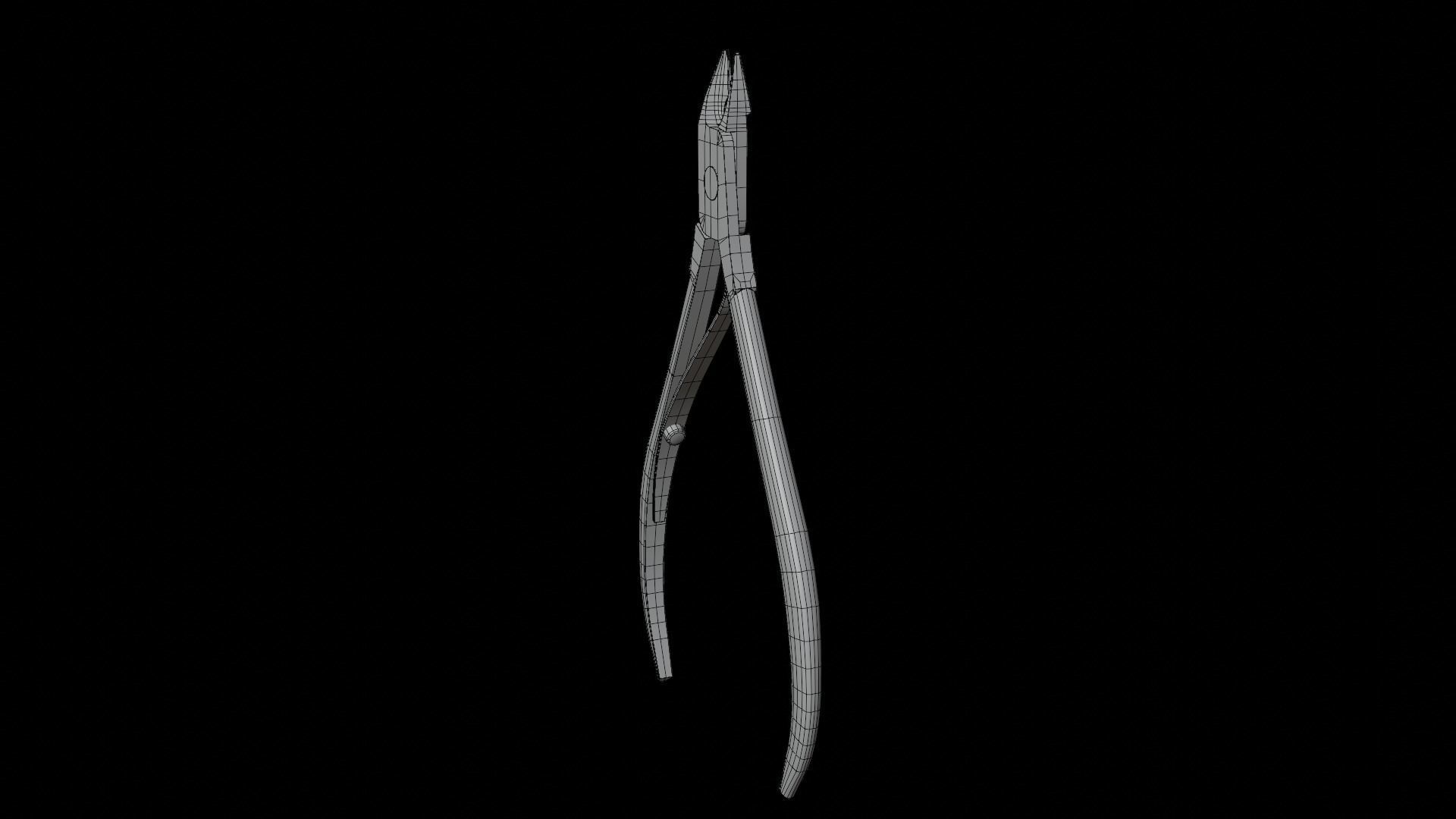 Cuticle Nipper Low-poly 3D model_17