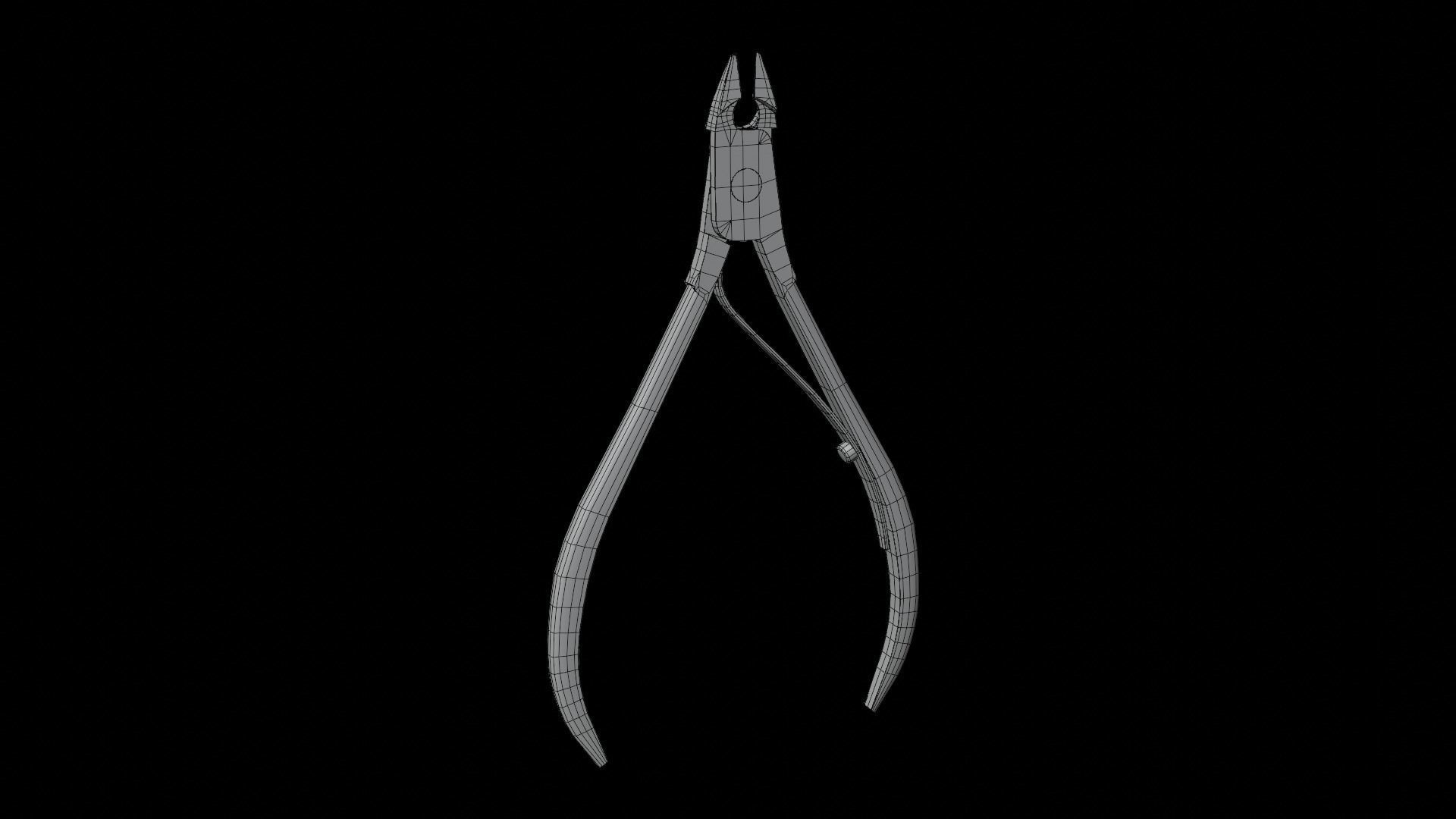 Cuticle Nipper Low-poly 3D model_14