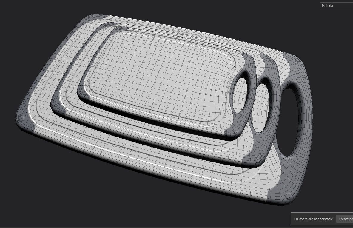 Cutting Board M5 Low-poly 3D model_36