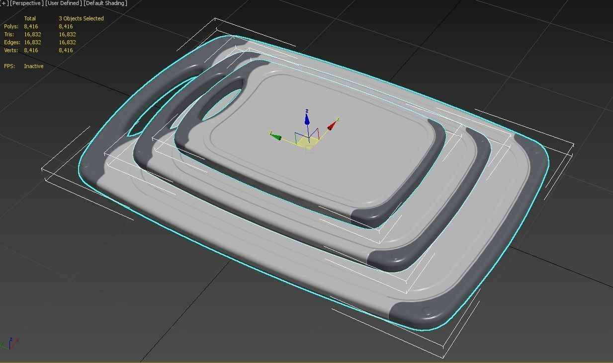 Cutting Board M5 Low-poly 3D model_38