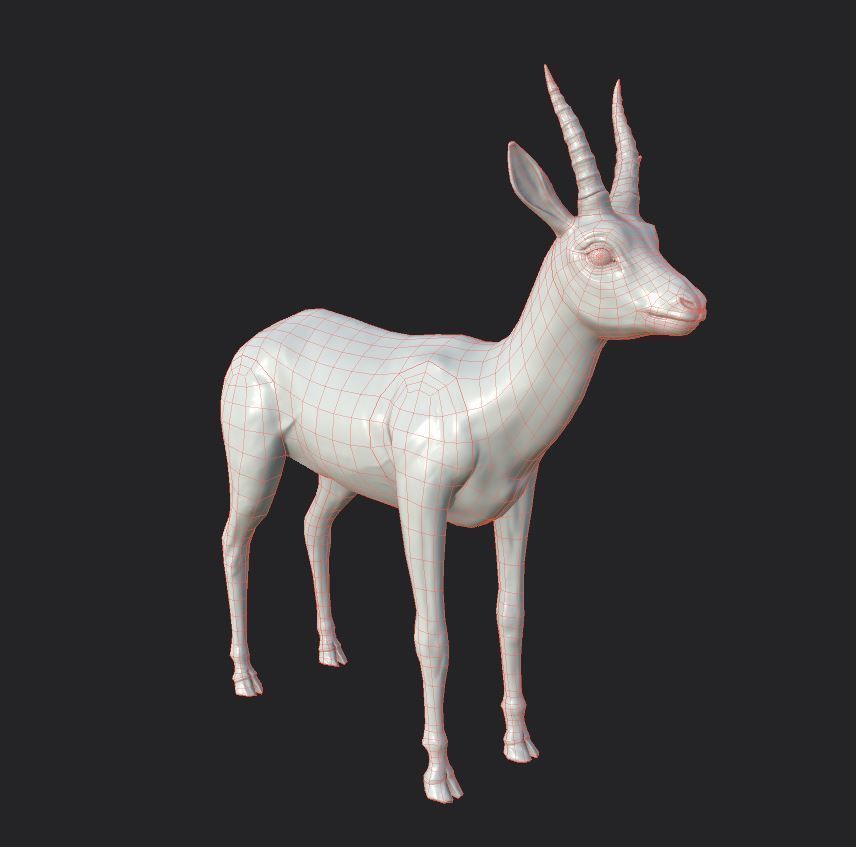 Gazelle antelope 3D model_5