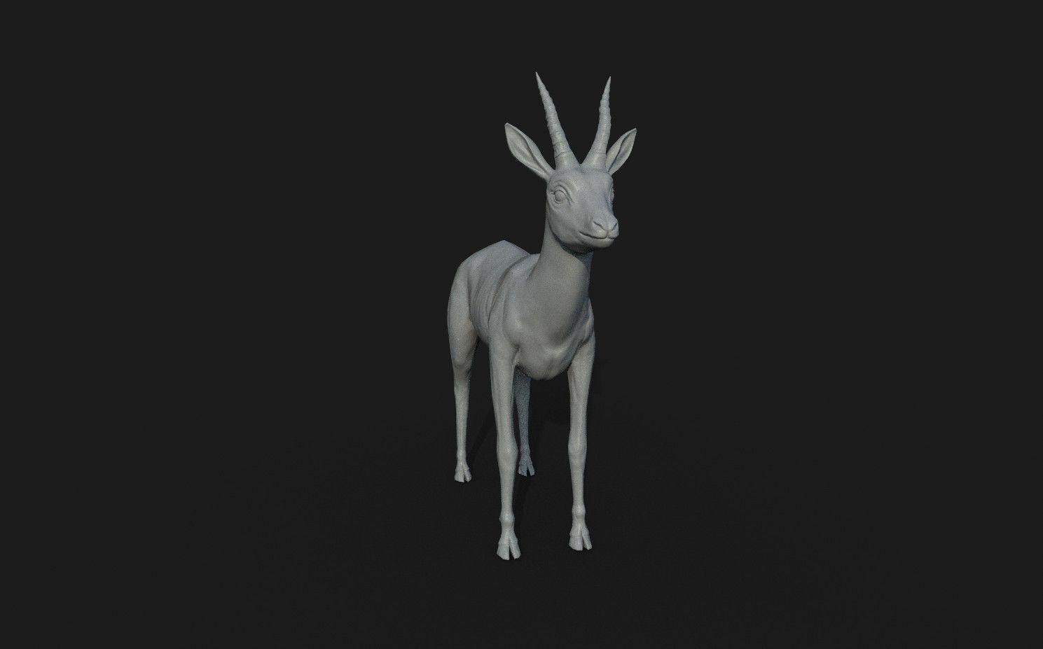 Gazelle antelope 3D model_1
