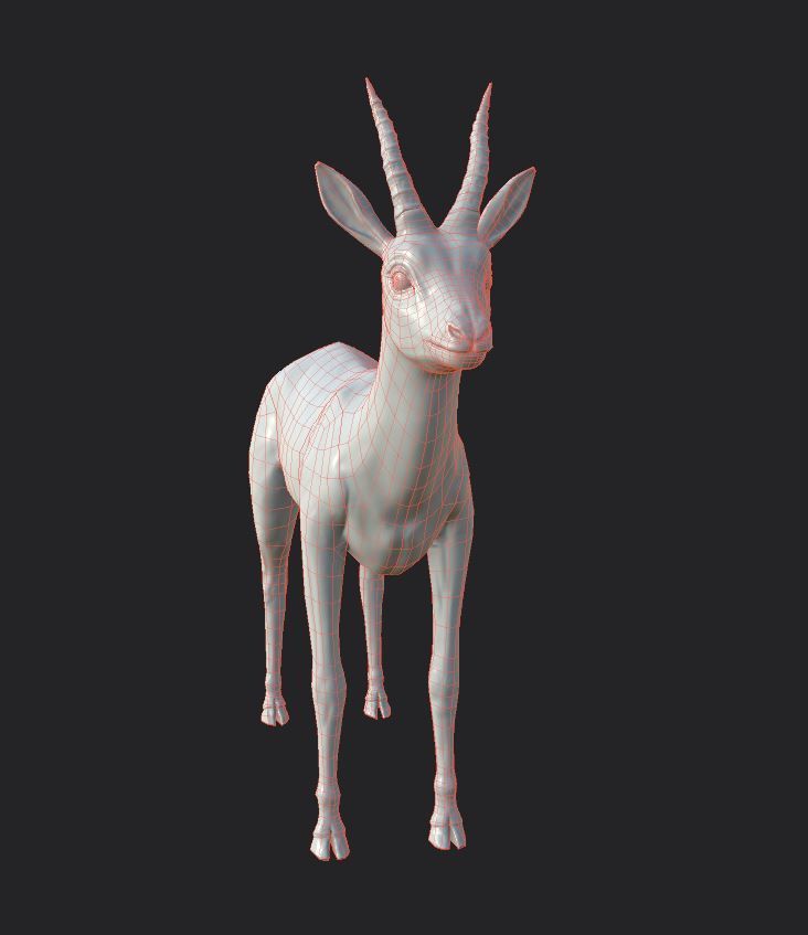 Gazelle antelope 3D model_6