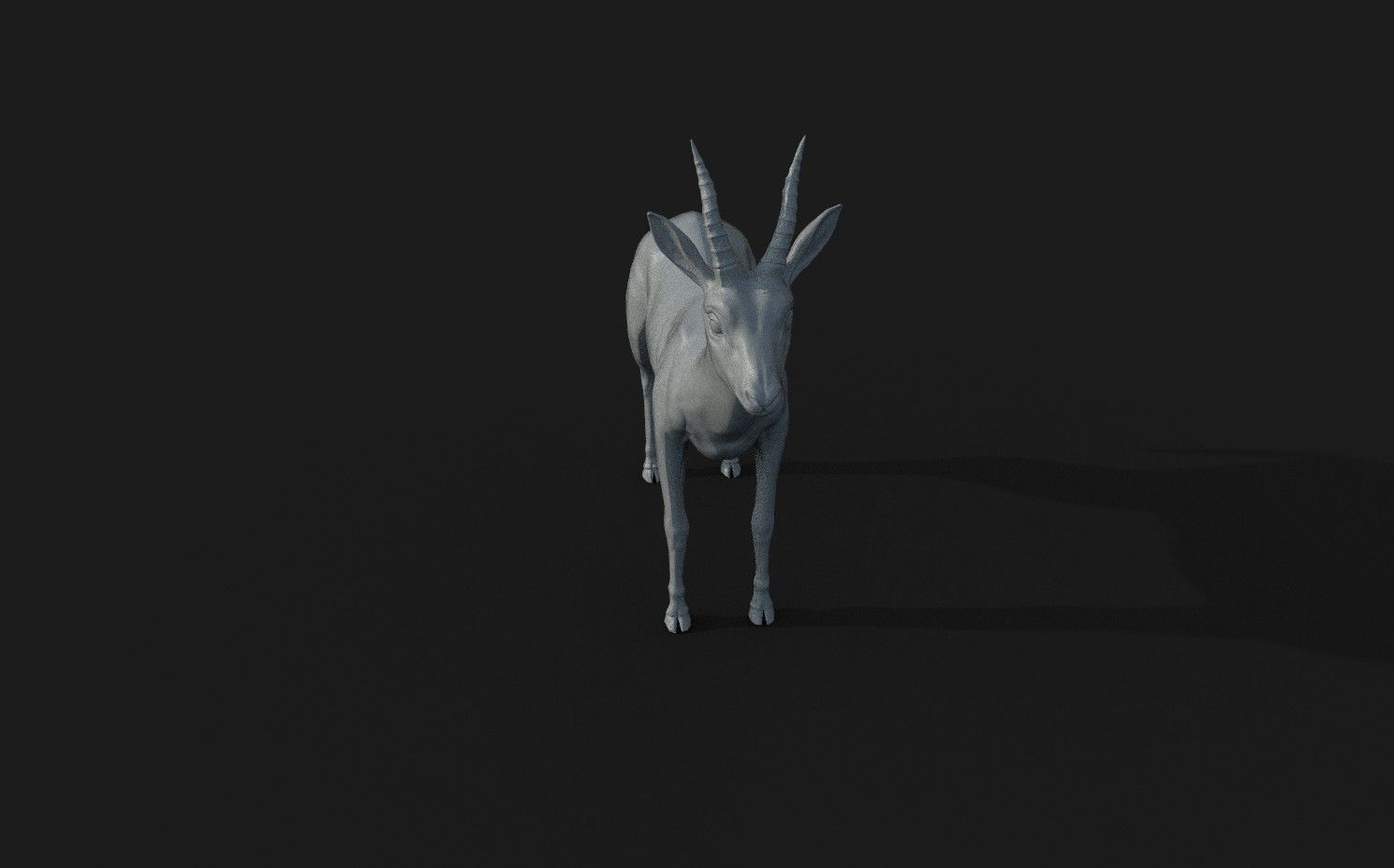 Gazelle antelope 3D model_4