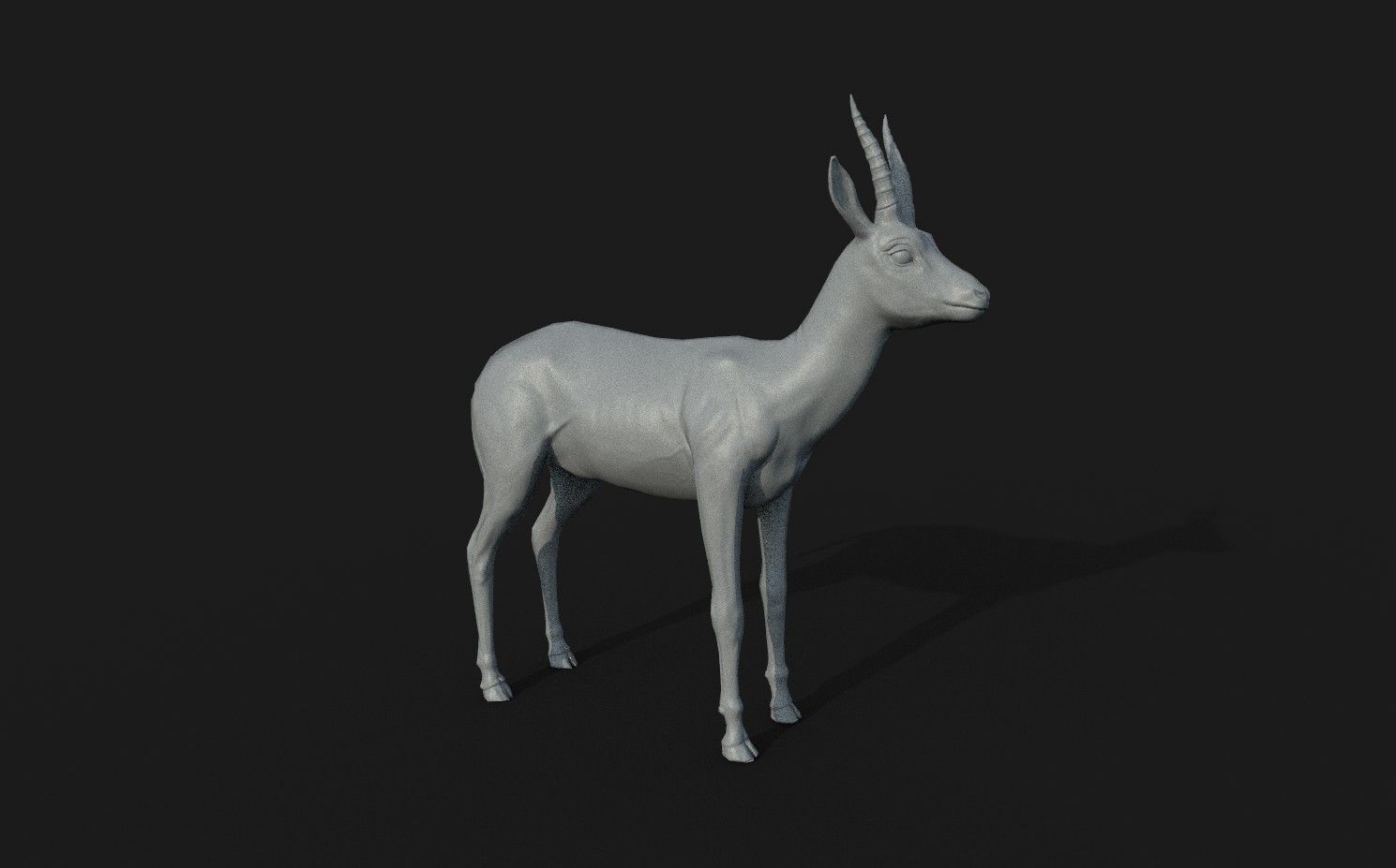 Gazelle antelope 3D model_3