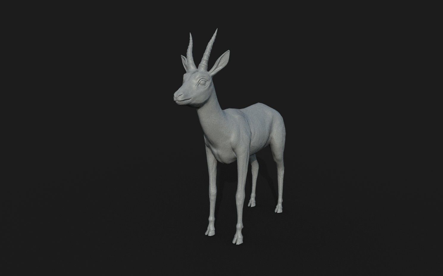 Gazelle antelope 3D model_2