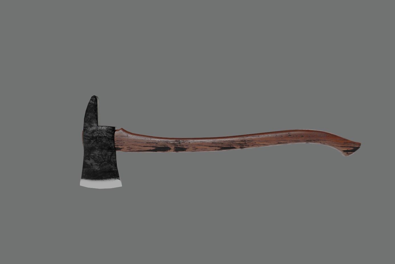 Firemans axe Low-poly 3D model_2