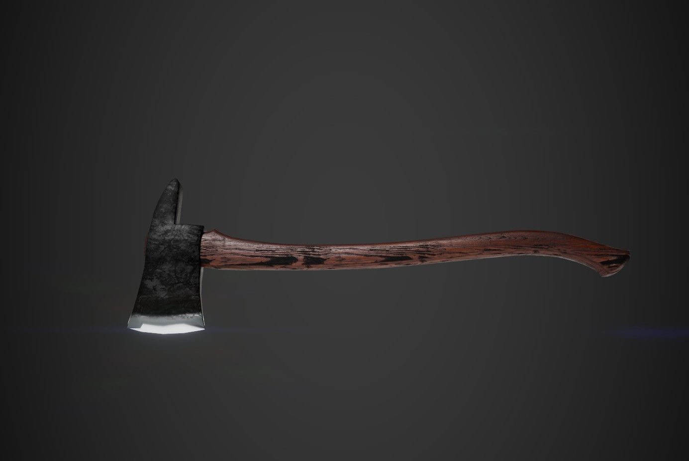 Firemans axe Low-poly 3D model_1