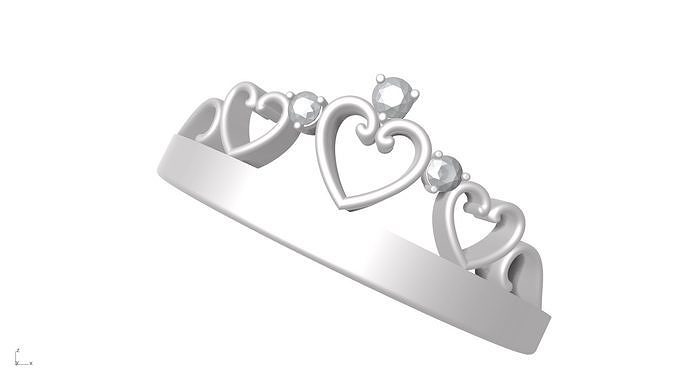 simple heart ring   3D print model