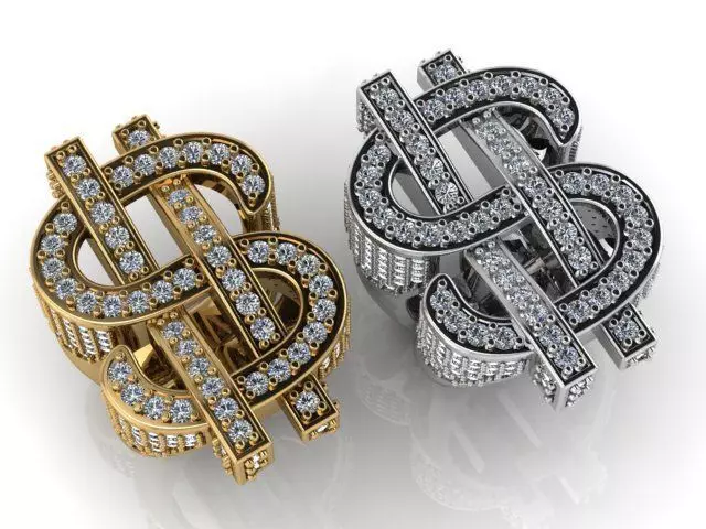 dollar ring 3D print model