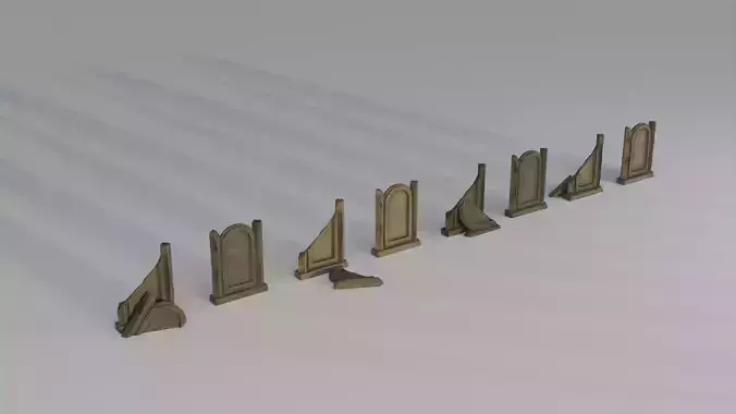 Hand Sculpted cemetery gravestones part 8