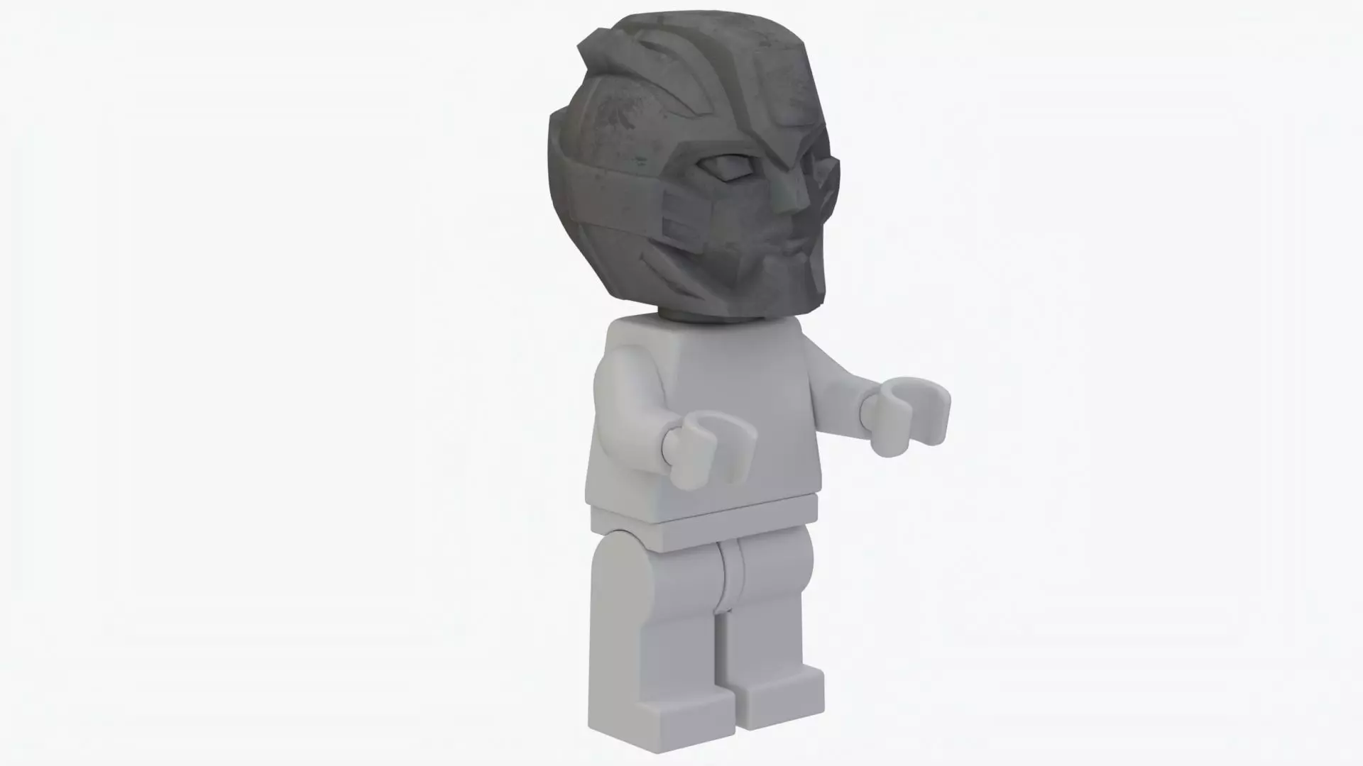 Lego Gundam robot head Low-poly 3D model