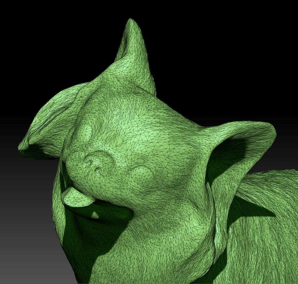 Funny dog 29 Low-poly 3D model_6