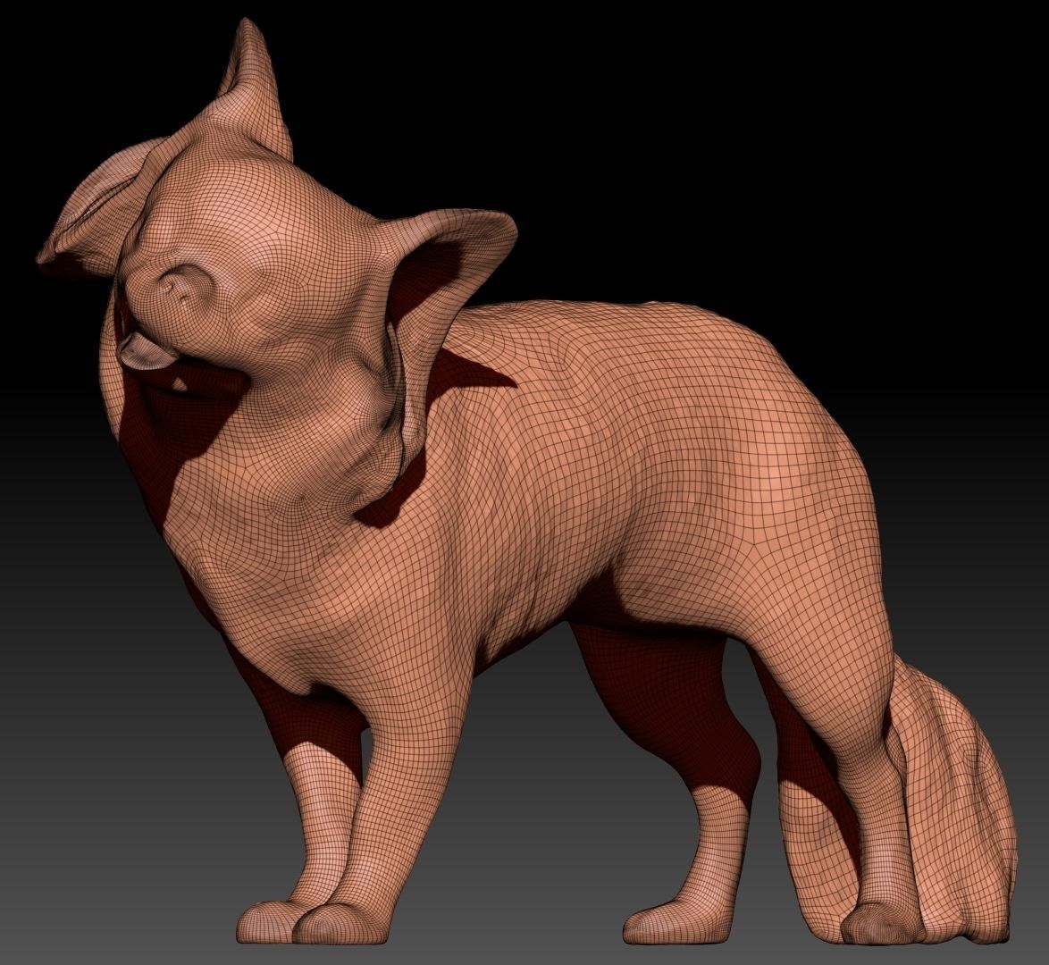 Funny dog 29 Low-poly 3D model_7