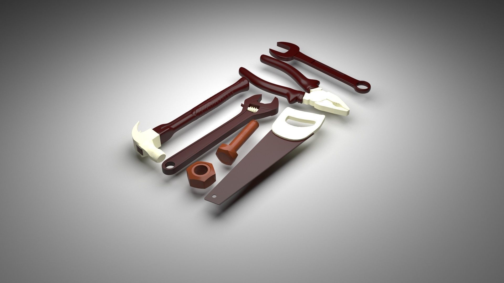 Chocolate Tools In Toolbox 3D model_9