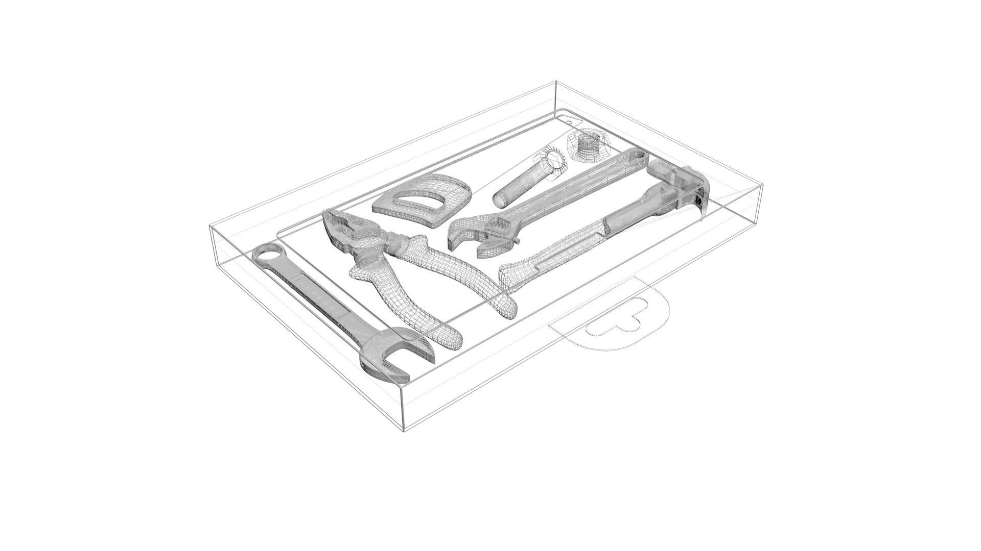Chocolate Tools In Toolbox 3D model_24