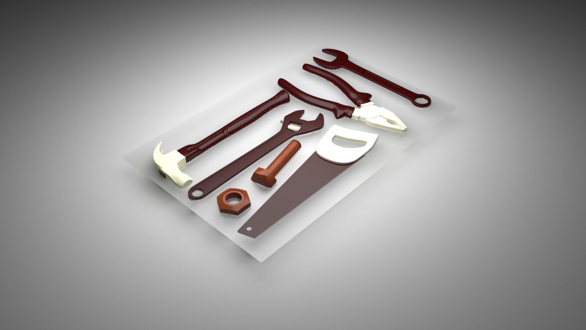 Chocolate Tools In Toolbox 3D model_8