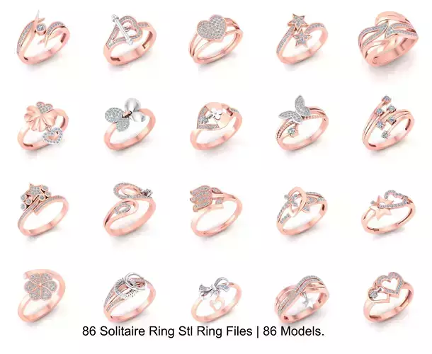 86 Ultra light Wt minimalist Women Ring Stl  3D Model Collection 3D print model