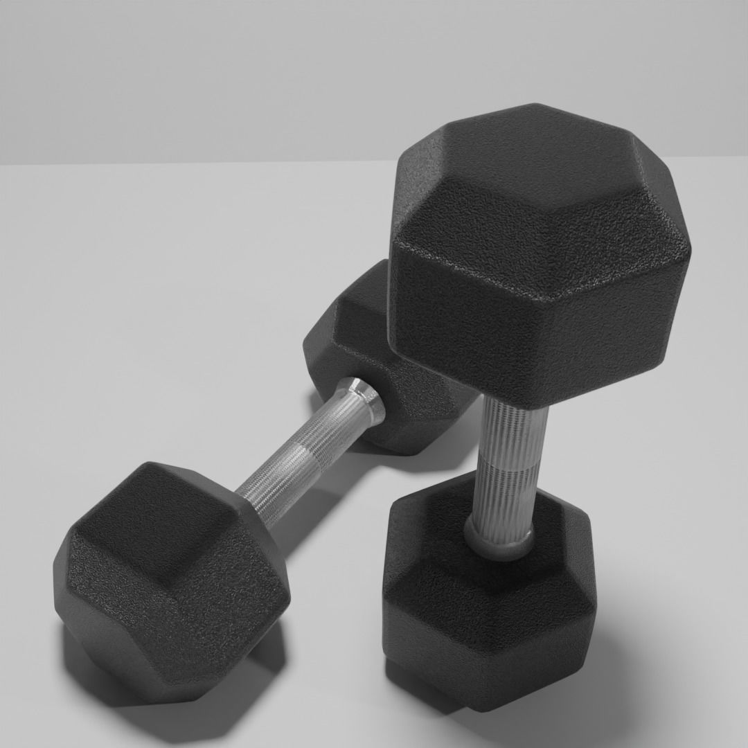 Dumbell dumbbells - dumbbells 3D model_3