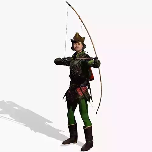 Robin Hood High quality  full Rigged and Animated 3D model