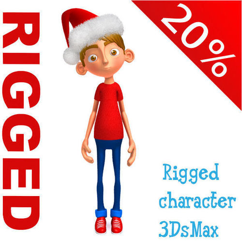 Ronnie santa claus cartoon rigged  3D model
