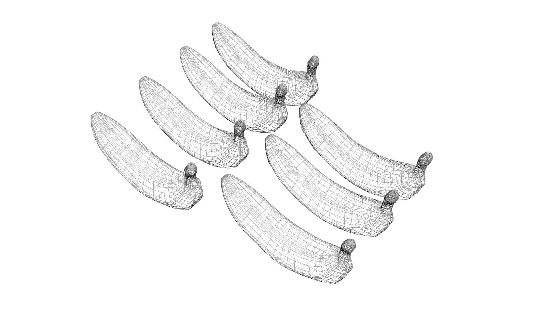 Bananas Set 3D model_20