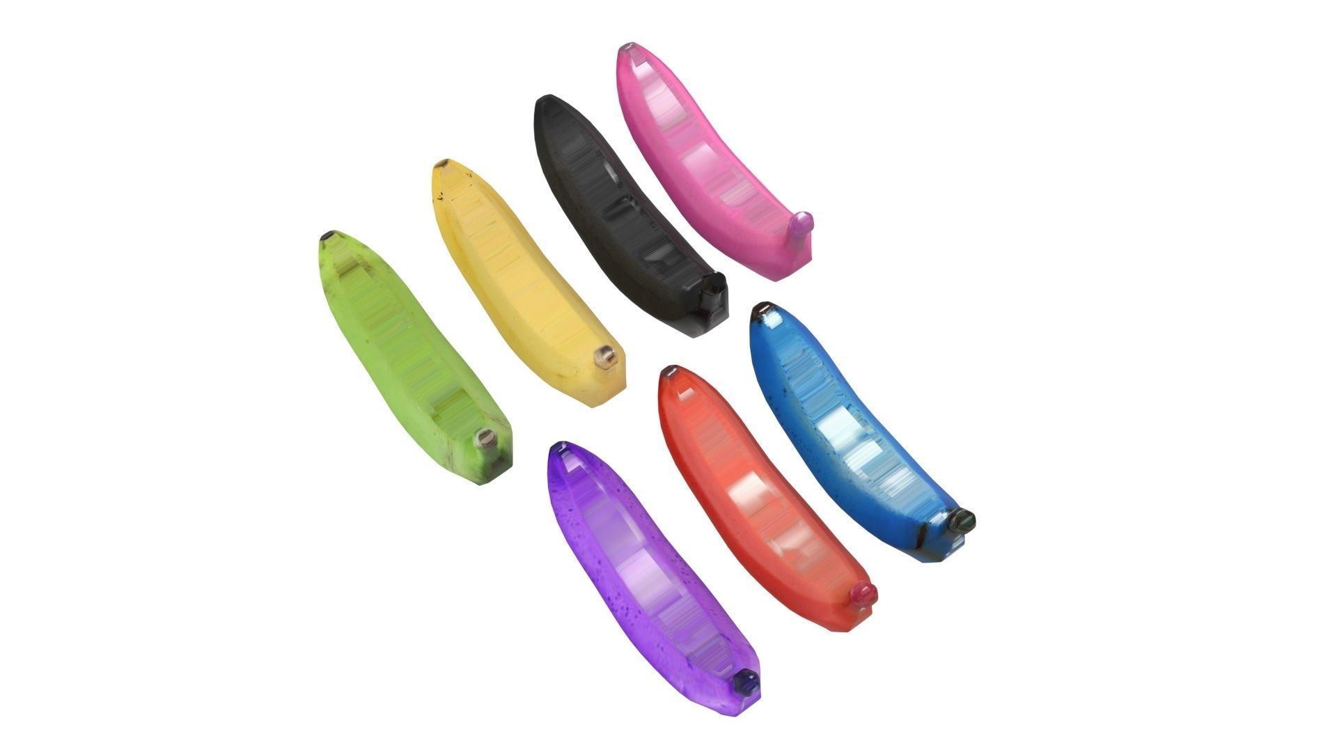 Bananas Set 3D model_1